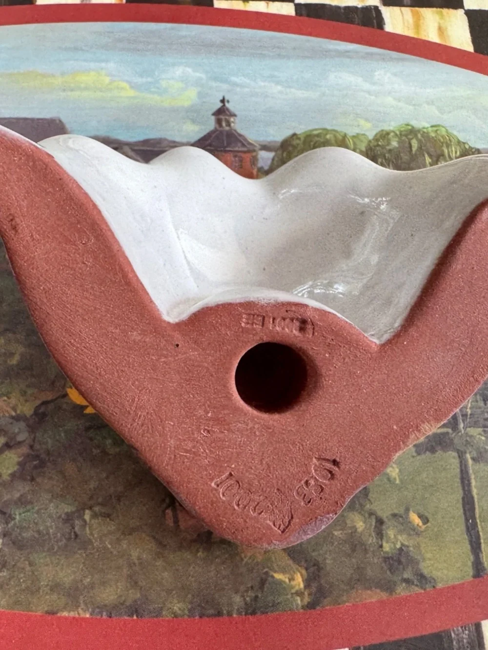 Rare Pair of MacKenzie-Childs Wallcourt Sconce Ceramic Knob Handle Pull